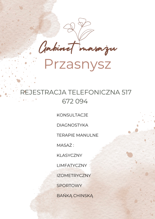 Masaż dla każdego w Przasnyszu, również  z dojazdem do klienta Ciechanów, Pułtusk, Mława, Krasne i okolice