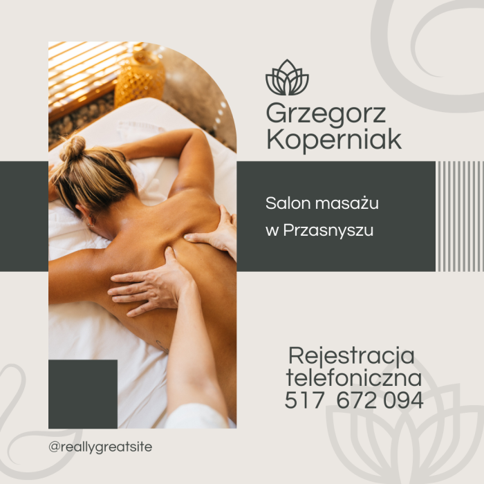 Masaż dla każdego w Przasnyszu, również  z dojazdem do klienta Ciechanów, Pułtusk, Mława, Krasne i okolice