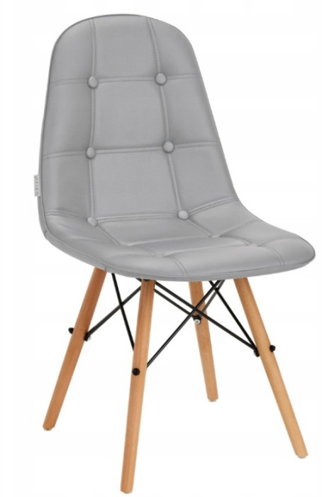 Krzesło 42389643 szare eco skóra 99 zł