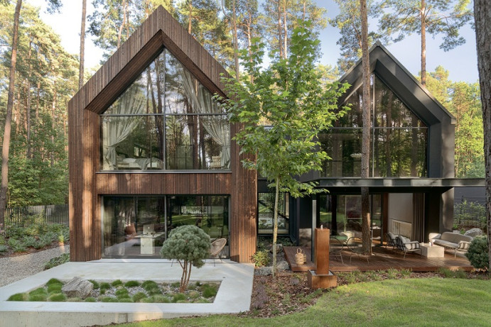 Dom projekt WK1 Vintage las jezioro