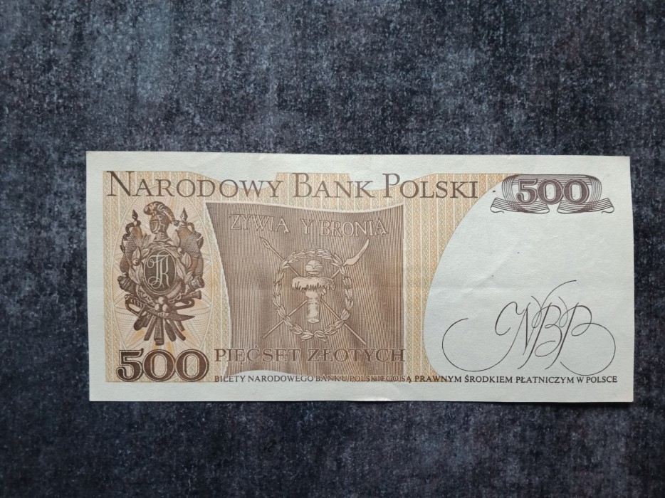 Banknot PRL 500 zł Tadeusz Kościuszko 1982