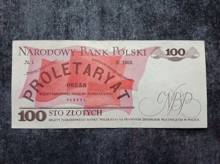Banknot PRL Ludwik Waryński 100 zł 1986 r